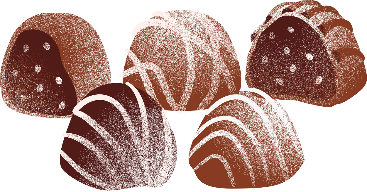 Soft Gradient Chocolate Illustration