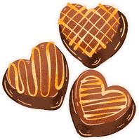 Quirky Textured Heart Chocolates